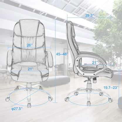 BestOffice Ergonomic Office Chair, Lumbar Support, Rolling Swivel for Men, Women(Black)