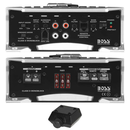 Boss AR4000D Armor 4000W Monoblock Class D Car Audio Amplifier Amp Remote