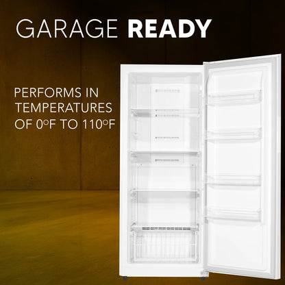 Farberware 21 cu. ft. Upright Convertible Freezer & Fridge, Garage Ready, White