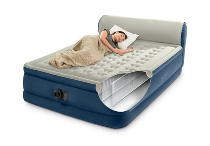 Dura-Beam Deluxe Ultra Plush Headboard with Built-in Pump (18" Mattress Height) - Queen