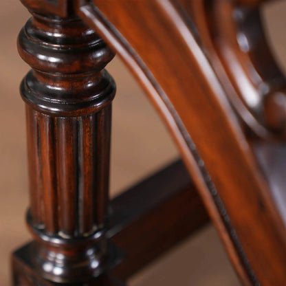 Carved Mahogany Bed Step