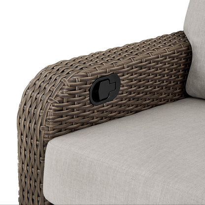 Thomasville Elko 3-piece Outdoor Swivel Glider Recliner Set