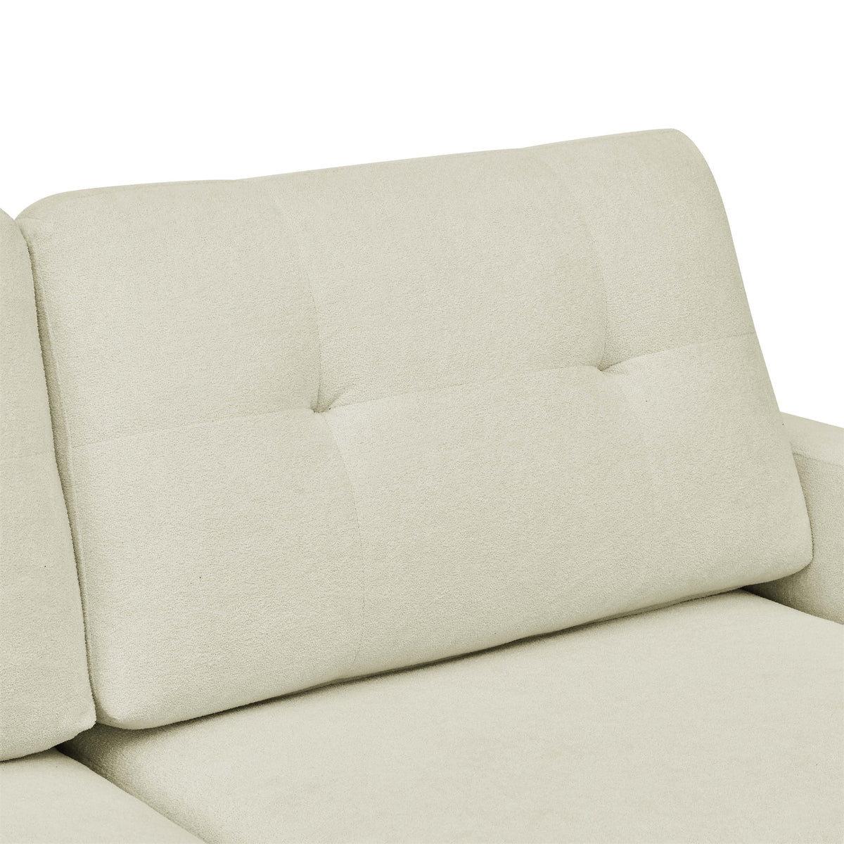 Aukfa 68" Small Sofa Couch Comfy Mid Century Modern Loveseat Sofa for Living Room Bedroom, Cream