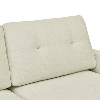 Aukfa 68" Small Sofa Couch Comfy Mid Century Modern Loveseat Sofa for Living Room Bedroom, Cream