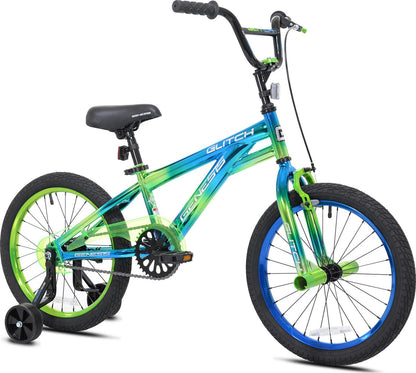 Genesis 18 Glitch Boy’s BMX Bike, Blue/Green