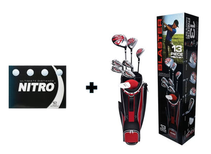 Nitro Men’s Blaster 13-Piece Golf Club Set – Right-Handed, Complete with Bag & Headcovers