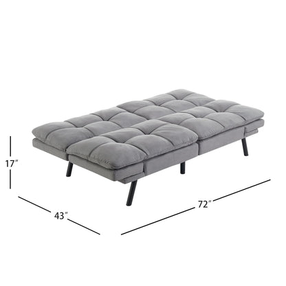 Mainstays Memory Foam Futon with 72",Black
