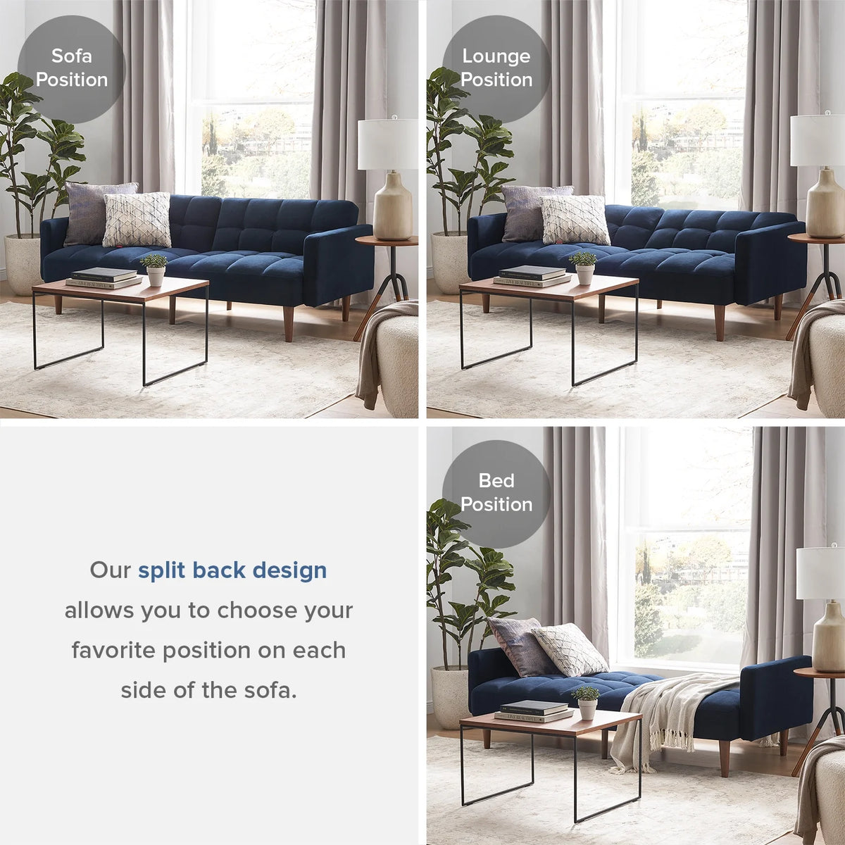Mopio Aaron Futon Sofa Bed Old Rosa
