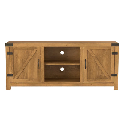 Walker Edison Modern Farmhouse Barn Door TV Stand for TVs up to 65", Grey Wash