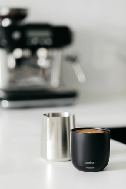 Ember Temperature Control Smart Cup, 6 oz, Black, Up To 1.5-hr Battery Life - App Controlled Heated Cup - Improved Design