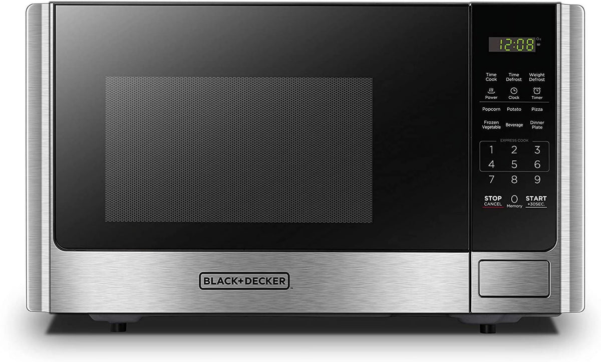 BLACK+DECKER 0.9 Cu.ft Countertop Microwave Oven in Stainless Steel