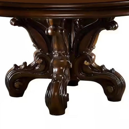 Acme Versailles Round Dining Table w/Single Pedestal, Cherry Finish Indoor
