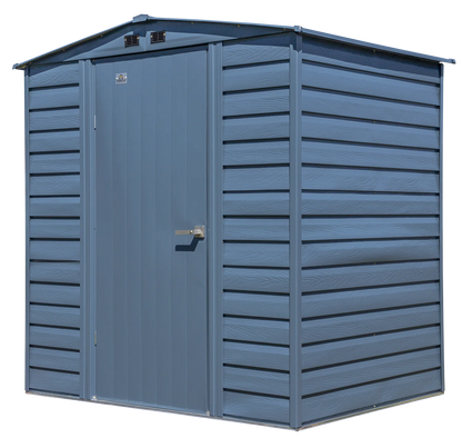 Arrow Select Steel Storage Shed Steel Storage Shed, 6x5, Charcoal