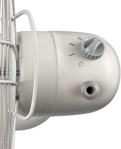 Good Housekeeping Retro All-Metal Table Fan (92618) with 3 Speed Settings, Wide Oscillation, and Carrying Handle