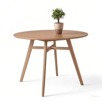Mainstays 44inch Solid Wood Round Dining Table, Walnut