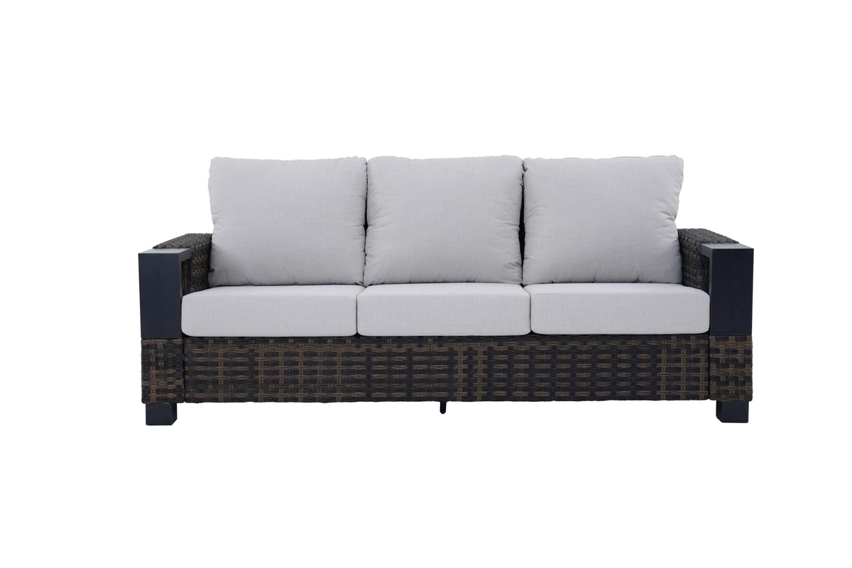 Better Homes & Gardens Rockport Outdoor Wicker Sofa, Brown