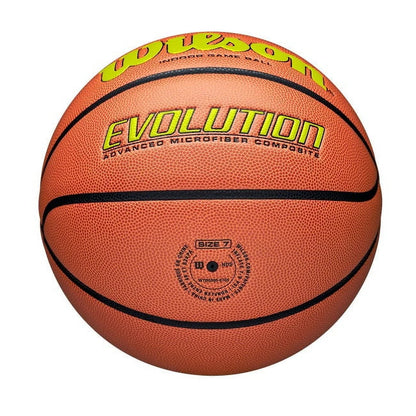 Wilson Evolution Baloncesto de Juego Interior - Negro, Talla 7 - 29,5"