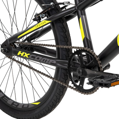 HX Cruiser 24-inch BMX Bike for Boys, Black/Yellow
