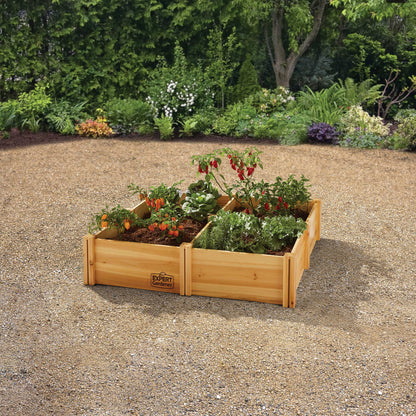 Expert Gardener Outdoor Wood Garden Bed, 7.4 ft L x 2 ft W x 10.6 in H