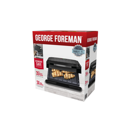 Foreman 4-Serving Removable Plate Grill and Panini, Black, GRP1065B