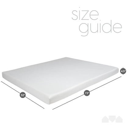 4.5-Inch Memory Foam Replacement Mattress for Full Size Sleeper Sofa and Couch Beds (Sofa Not Included) - Full