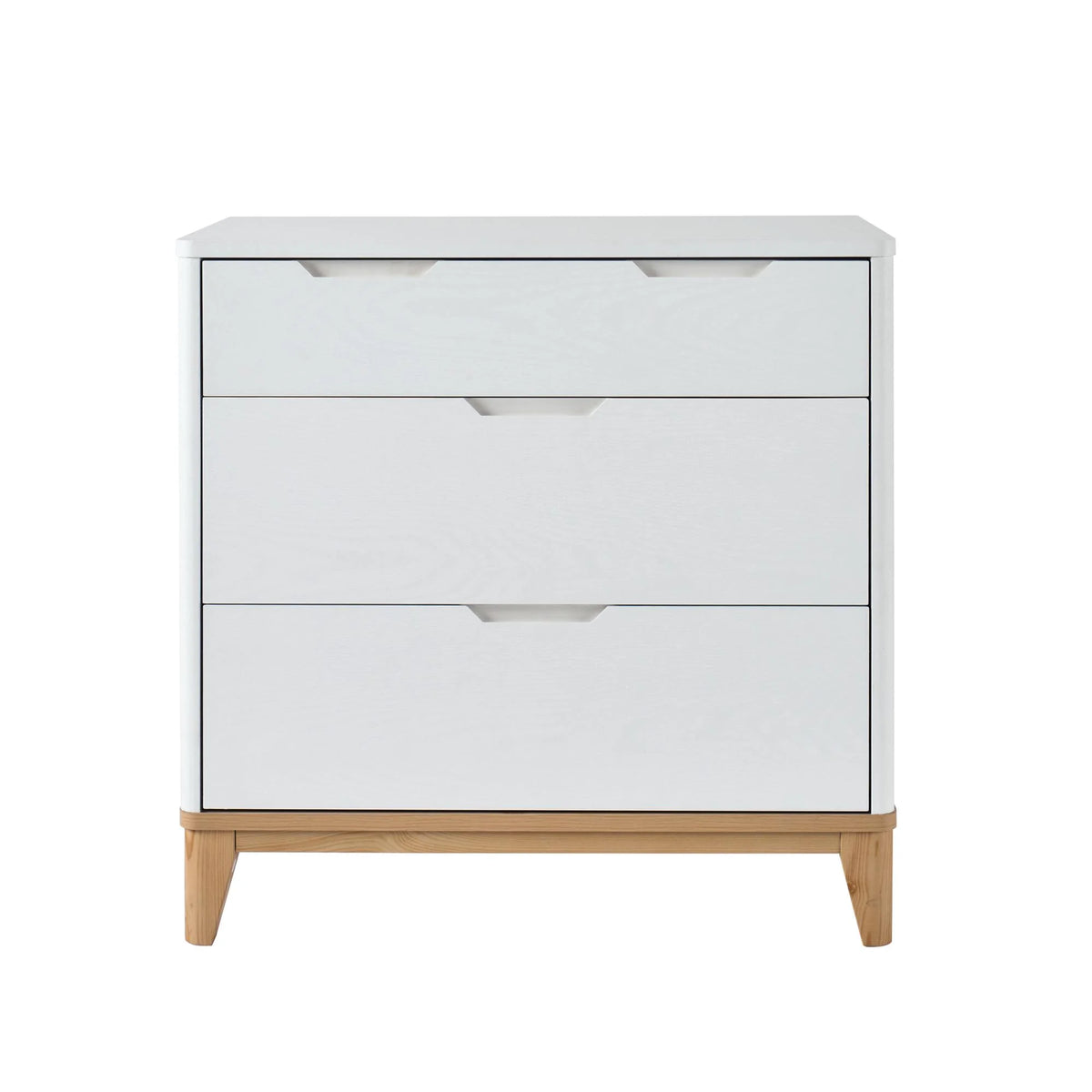 Better Homes & Gardens Leighton 3 Drawer Dresser, White and Natural