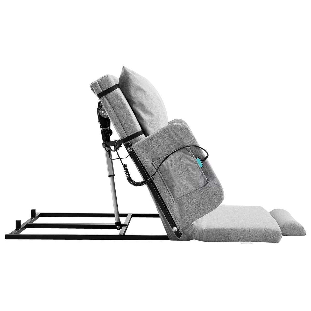 KFFKFF Electric Adjustable Bed Backrest, 300 lbs Capacity, 4-68 Incline, with Armrest & Storage Pocket, Machine Washable, Ideal for Pregnant Women, Elderly, and Patients