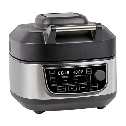 Grill Air Fryer Combo Plus, Indoor Grill / Air Fryer, Stainless Steel