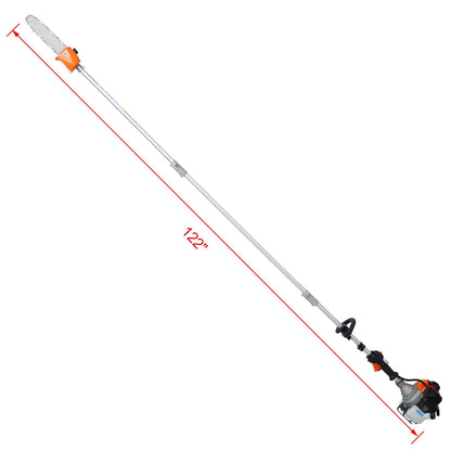 Docooler 10 in 1 Multi-Functional Tool, 52CC 2-Cycle Garden Tool System with Gas Pole Saw, Hedge Trimmer, Grass Trimmer, and Brush EPA Compliant