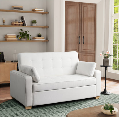 Serta Dream Convertibles Monroe Modern Polyester Convertible Queen Sofa Bed with Pillows Grey