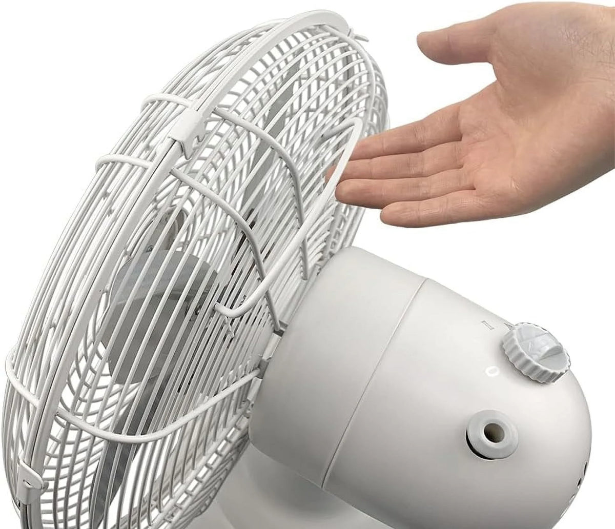 Good Housekeeping Retro All-Metal Table Fan (92618) with 3 Speed Settings, Wide Oscillation, and Carrying Handle