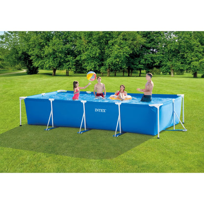 Intex 14ft x 33in Rectangular Above Ground Backyard Swimming Pool with Filter