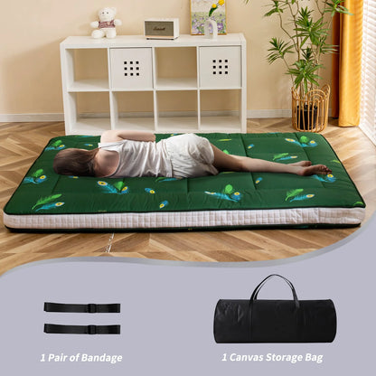 Extra Thick Futon Floor Mattress, Padded Japanese Folding Roll Up Mattress Sleeping Pad, Foldable Camping Portable Mattress Shikibuton