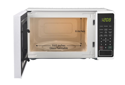 Mainstays 0.7 cu. ft. Countertop Microwave Oven, 700 Watts, White, New