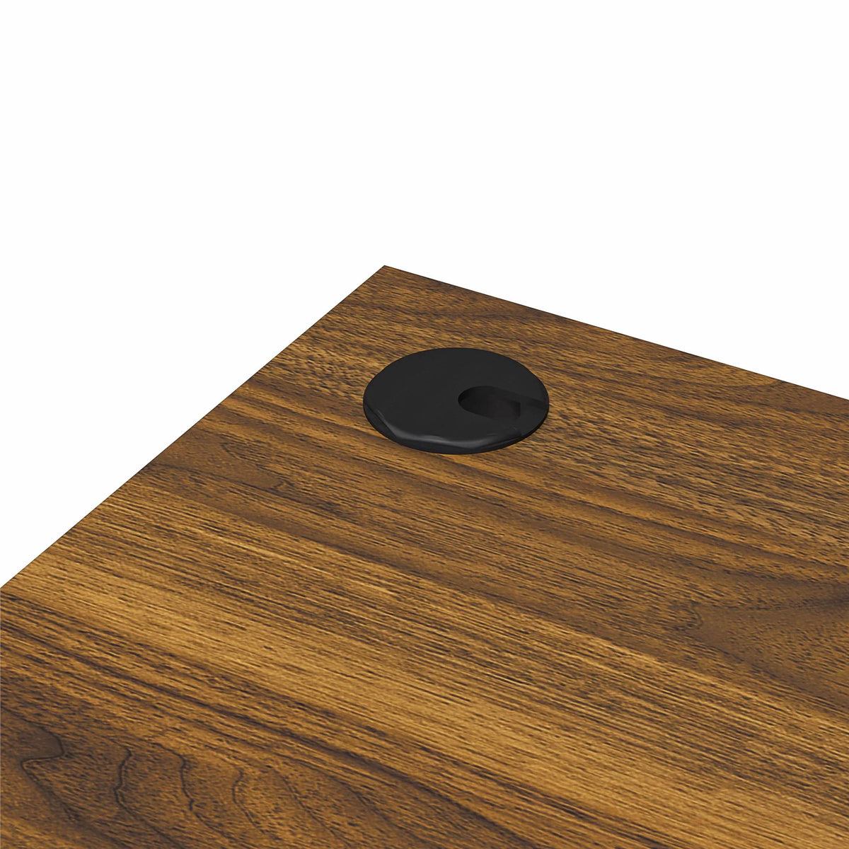 Ameriwood Home L Shaped Desk with Side Storage, Black Oak