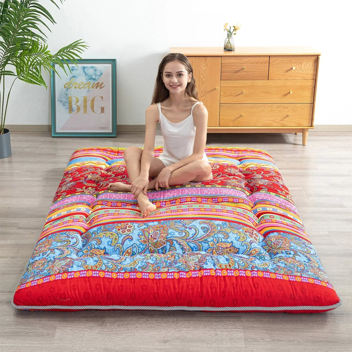 Floor Mattress, Japanese Style Futon Mattress Camping Mattress Twin