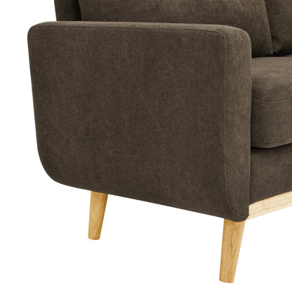 Aukfa 68" Small Sofa Couch Comfy Mid Century Modern Loveseat Sofa for Living Room Bedroom, Cream