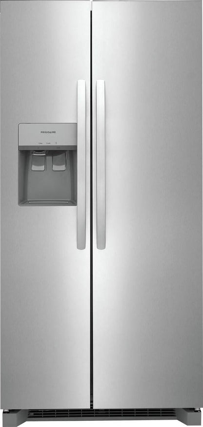 Frigidaire FRSS2323AS 22 Cu. Ft. 33" Standard-Depth Side by Side Refrigerator, Stainless Steel