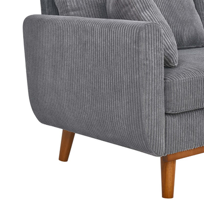 Aukfa 68" Small Sofa Couch Comfy Mid Century Modern Loveseat Sofa for Living Room Bedroom, Cream