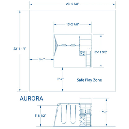 Backyard Discovery Aurora Wooden Cedar Swing Set