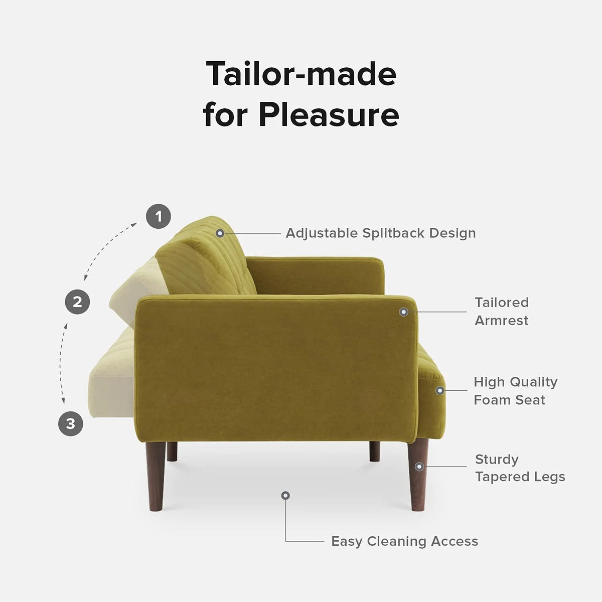 Mopio Aaron Futon Sofa Bed Old Rosa
