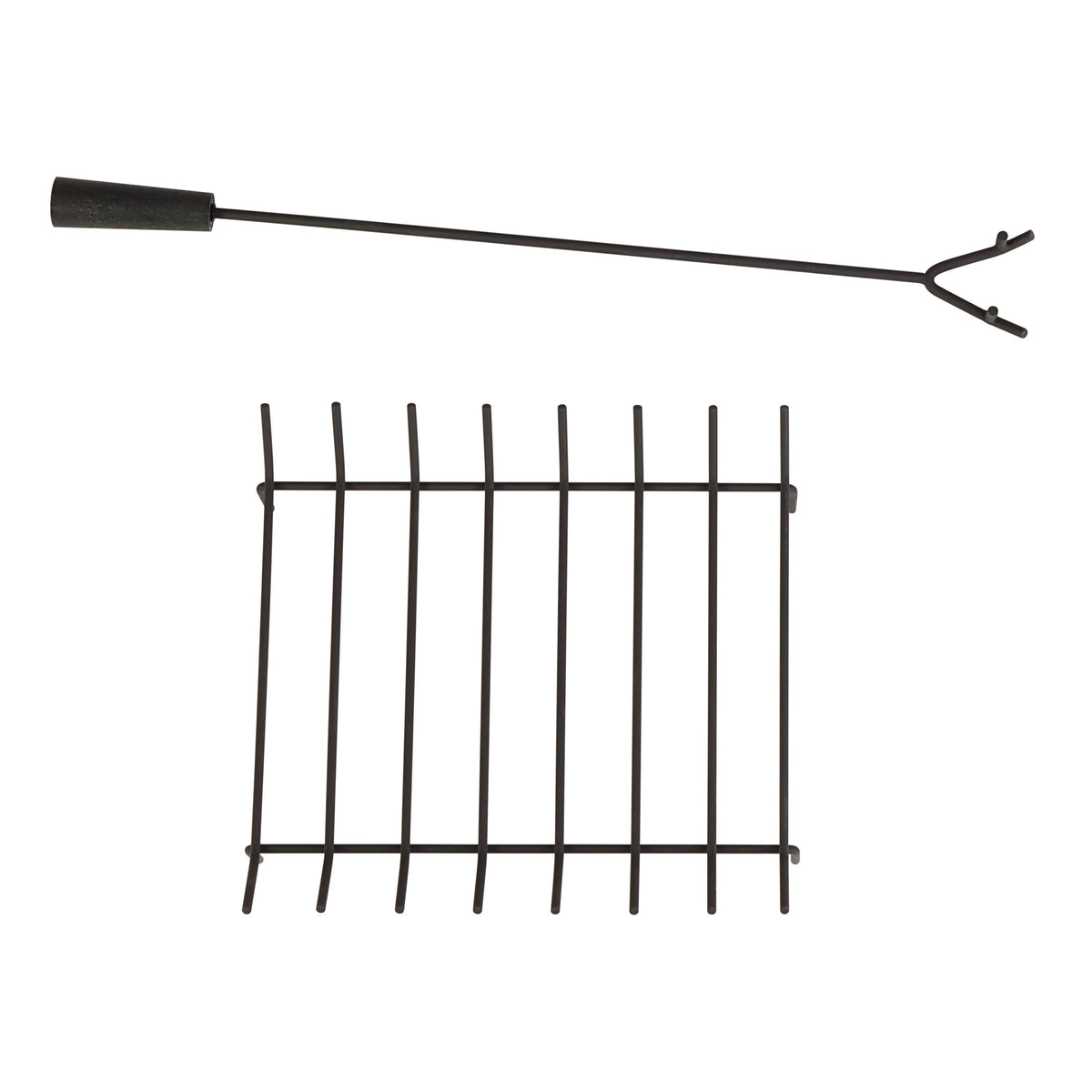 Mainstays 67 Tall Round Powder-Coated-Black Finish Steel Wood Burning Chiminea