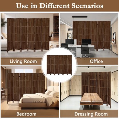 Aletheiawu 4 Panel Room Divider Wall and Folding Privacy Screens No Installation Required White