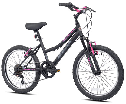 Kent 20-inch Girl's Kobra Mountain Child Bicycle, Black/Pink