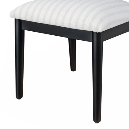 Beautiful Drew Dining Room Chair by Drew Barrymore, Rich Black Finish, 2 Pack