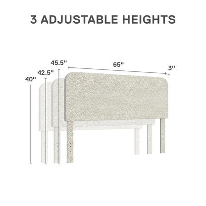 Better Homes & Gardens Juliet Full/Queen Boucle Headboard, Ivory