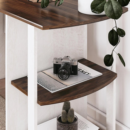 Ameriwood Home L Shaped Desk with Side Storage, Black Oak