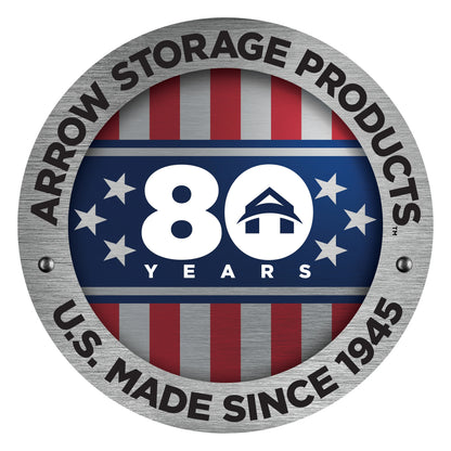Arrow Select Steel Storage Shed Steel Storage Shed, 6x5, Charcoal