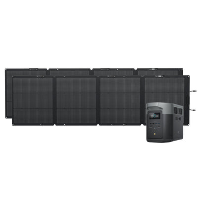 EcoFlow DELTA 2 Max Portable Solar Generator Combo with 2-piece 220W Solar Panel