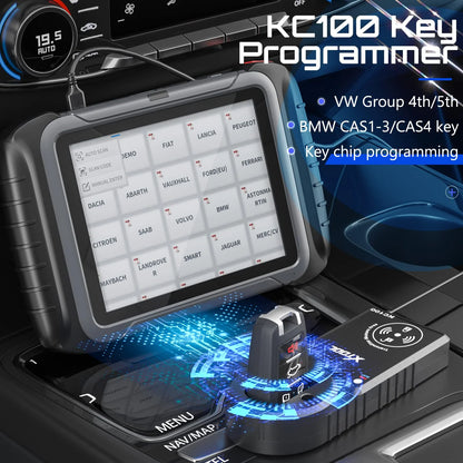 XTOOL KC100 Automotive Key Fob Programmer Tool Toyota Lexus Works with X100 PAD3 OBD2 Scanner